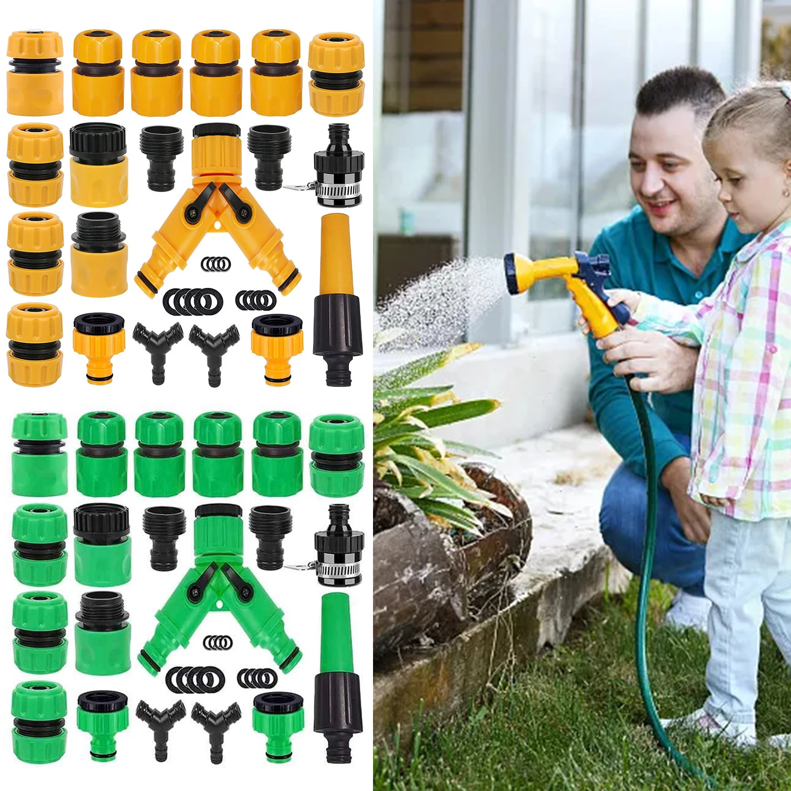 Garden Hose Connector Set Leak-Free Professional Garden Hose Connector Hose Coupling Accessory For Threaded Hose Faucet Nozzle
Garden Hose Connector Set Leak-Free Professional Garden Hose Connector Hose Coupling Accessory For Threaded Hose Faucet Nozzle