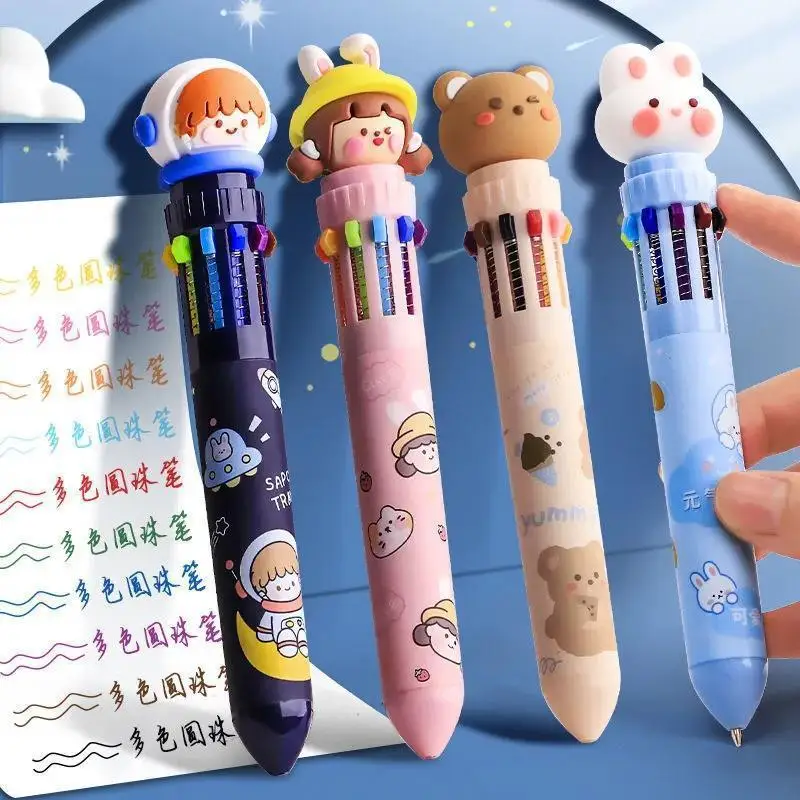 Multi-Color Pen Integrated Gel Pen, Ten-Color Ballpoint Pen, Cartoon, Cute Creative Press-Type Color Multi-Function 10-Color Pen
Multi-Color Pen Integrated Gel Pen, Ten-Color Ballpoint Pen, Cartoon, Cute Creative Press-Type Color Multi-Function 10-Color Pen