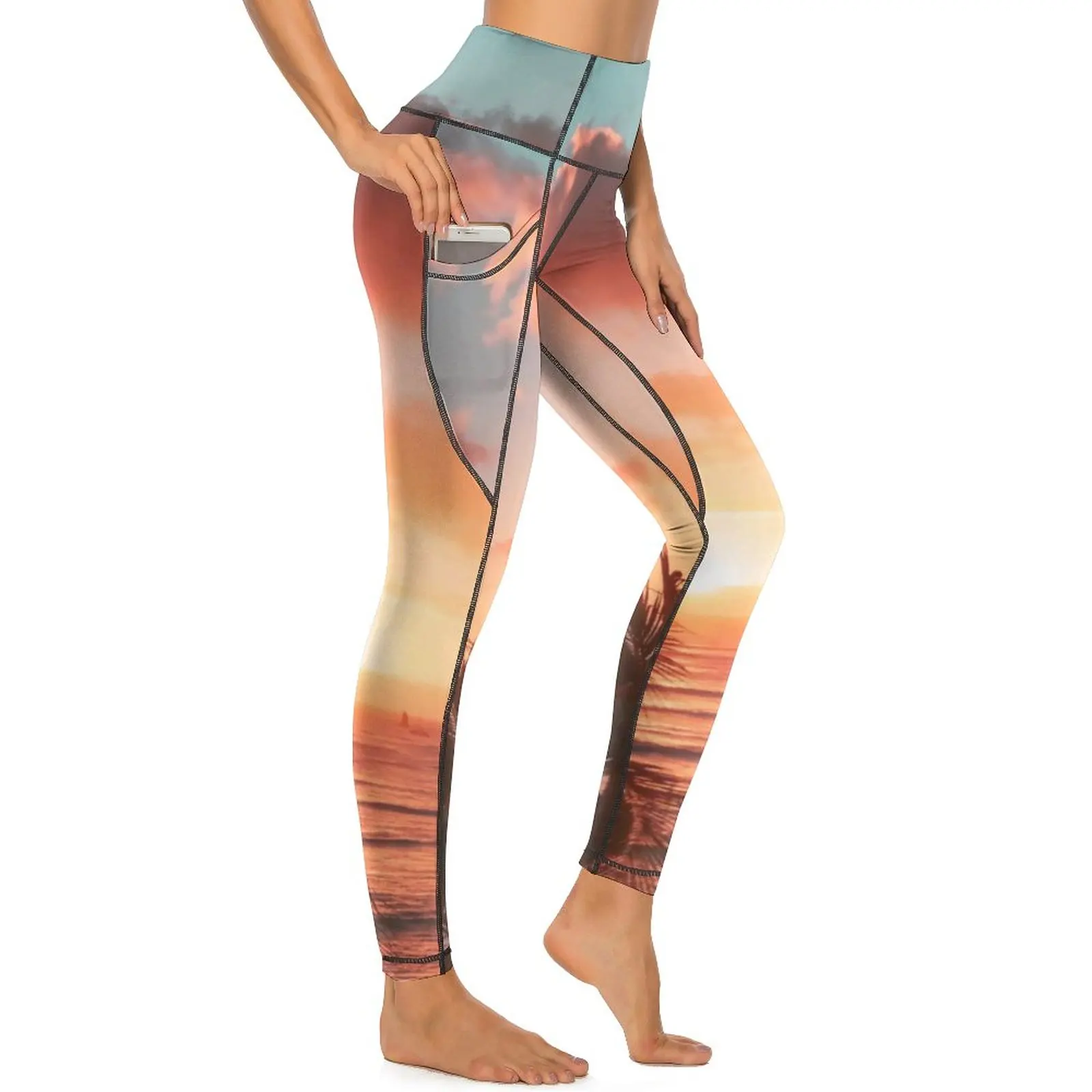 Ocean Sunset Leggings Sexy Palm Tree Print Fitness Yoga Pants Push Up Stretch Sports Tights With Pockets Vintage Pattern Leggins
Ocean Sunset Leggings Sexy Palm Tree Print Fitness Yoga Pants Push Up Stretch Sports Tights With Pockets Vintage Pattern Leggins