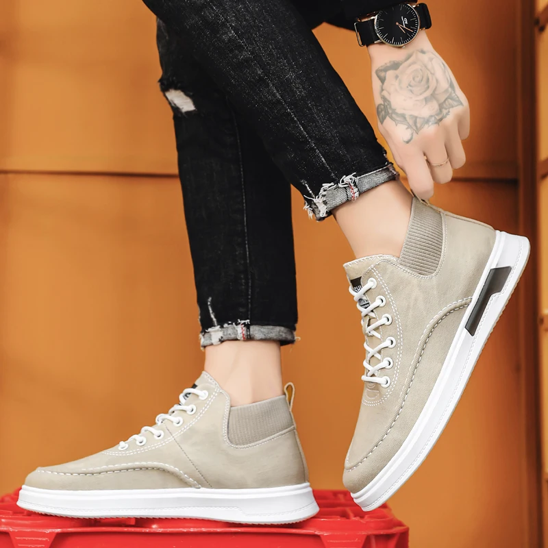 022 New Fashion Mens High Top Sneaker Vulcanize Shoes Canvas Shoes Lace up Comfortable Classic Men Sports Shoes Skateboard Shoes
022 New Fashion Mens High Top Sneaker Vulcanize Shoes Canvas Shoes Lace up Comfortable Classic Men Sports Shoes Skateboard Shoes