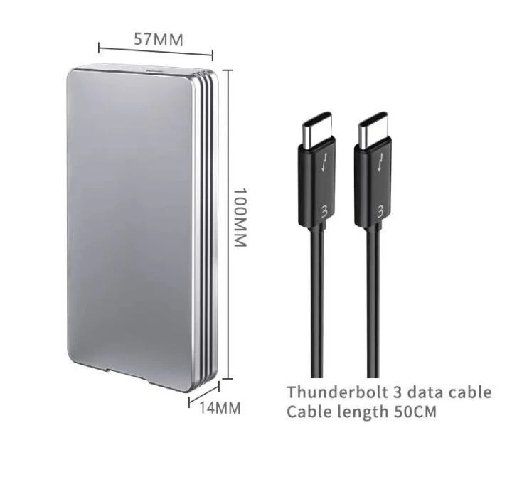 High Quality 40Gbps Thunderbolt 4 External USB4.0 M.2 NVMe HDD Case Enclosure for 22x80mm SSD
High Quality 40Gbps Thunderbolt 4 External USB4.0 M.2 NVMe HDD Case Enclosure for 22x80mm SSD