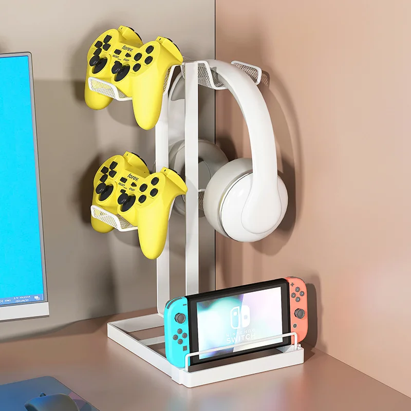 Universal Gaming Headphone Stand Headset Display Shelf Gamepad/Earphone/Switch Hanger Storage Bracket Home Metal Storage Rack
Universal Gaming Headphone Stand Headset Display Shelf Gamepad/Earphone/Switch Hanger Storage Bracket Home Metal Storage Rack