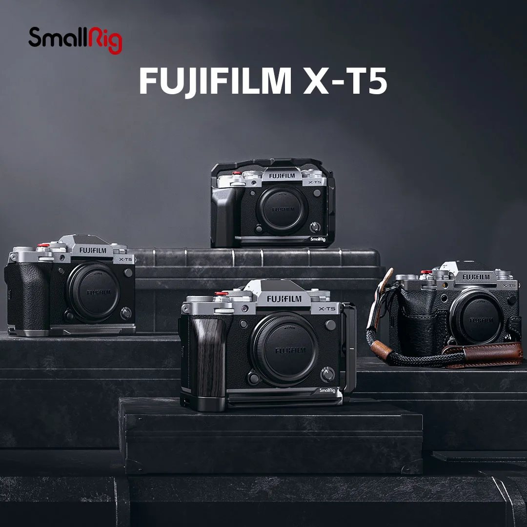 

SmallRig Multifunctional Cage for FUJIFILM X-T5 Retro Handheld Cage Kit with 1/4''-20 , 3/8" -16 and ARRI Locating Holes 4135