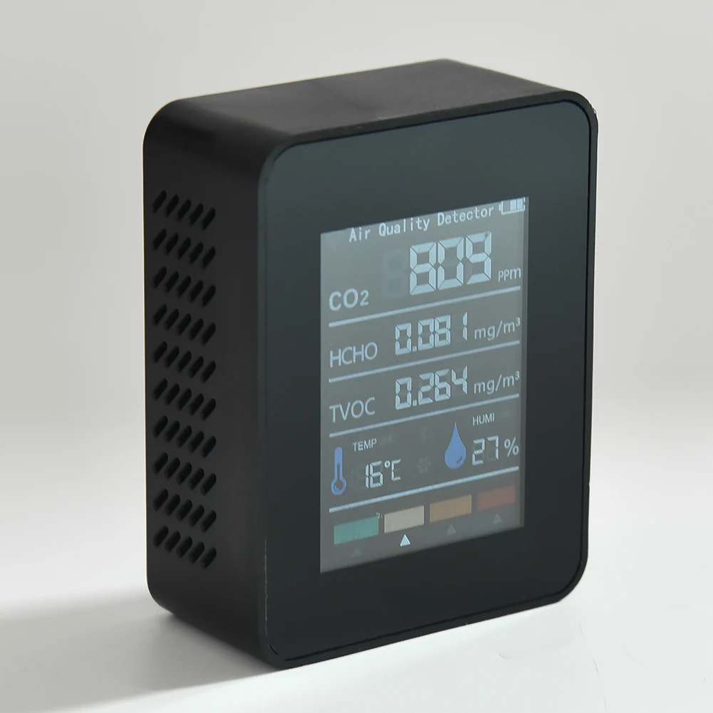 CO2 Meter Air Quality Monitor 1200mAh Battery 5V 89 * 70 * 35mm ABS Material HCHO/TVOC/AQI LED Digital Display
CO2 Meter Air Quality Monitor 1200mAh Battery 5V 89 * 70 * 35mm ABS Material HCHO/TVOC/AQI LED Digital Display