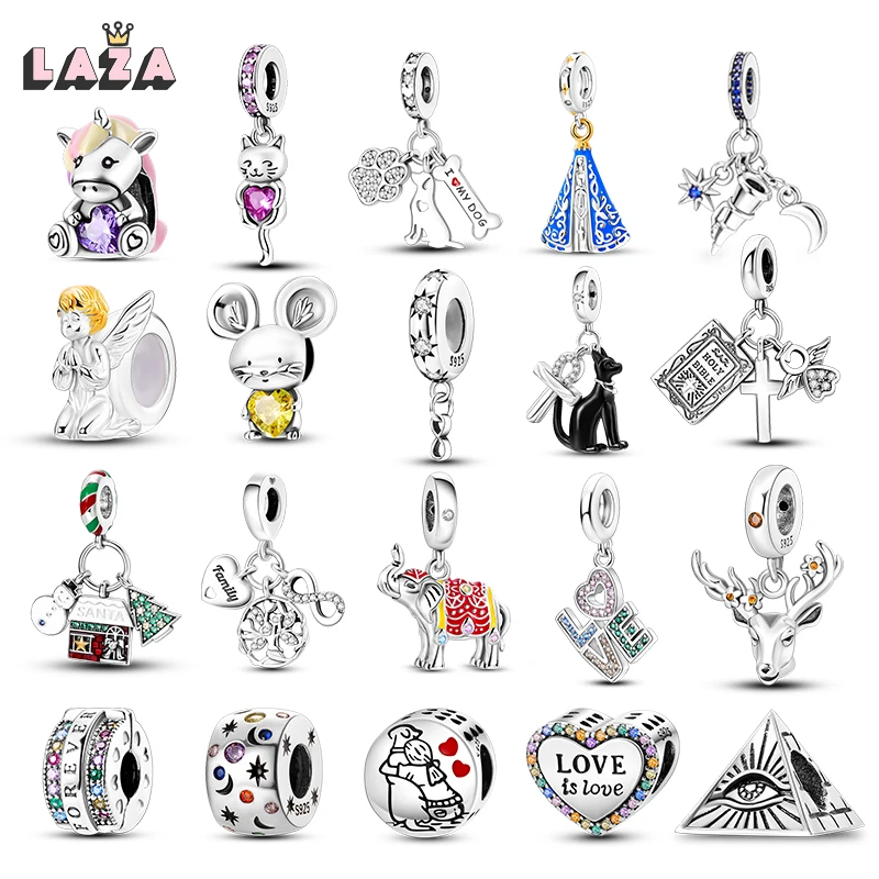 LAZA New Angel and Pet Cat Dogs 925 Silver Dangle Charms fit Original Bracelet Necklace for Women Charm Jewelry
LAZA New Angel and Pet Cat Dogs 925 Silver Dangle Charms fit Original Bracelet Necklace for Women Charm Jewelry