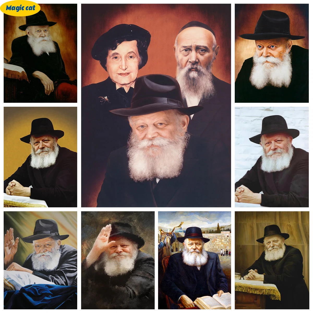 Rabbi 5D Diamond Painting Jewish Teacher Portrait Diamond Embroidery Home Decor Crystal Cross Stitch Mosaic Picture Handmade Art
Rabbi 5D Diamond Painting Jewish Teacher Portrait Diamond Embroidery Home Decor Crystal Cross Stitch Mosaic Picture Handmade Art