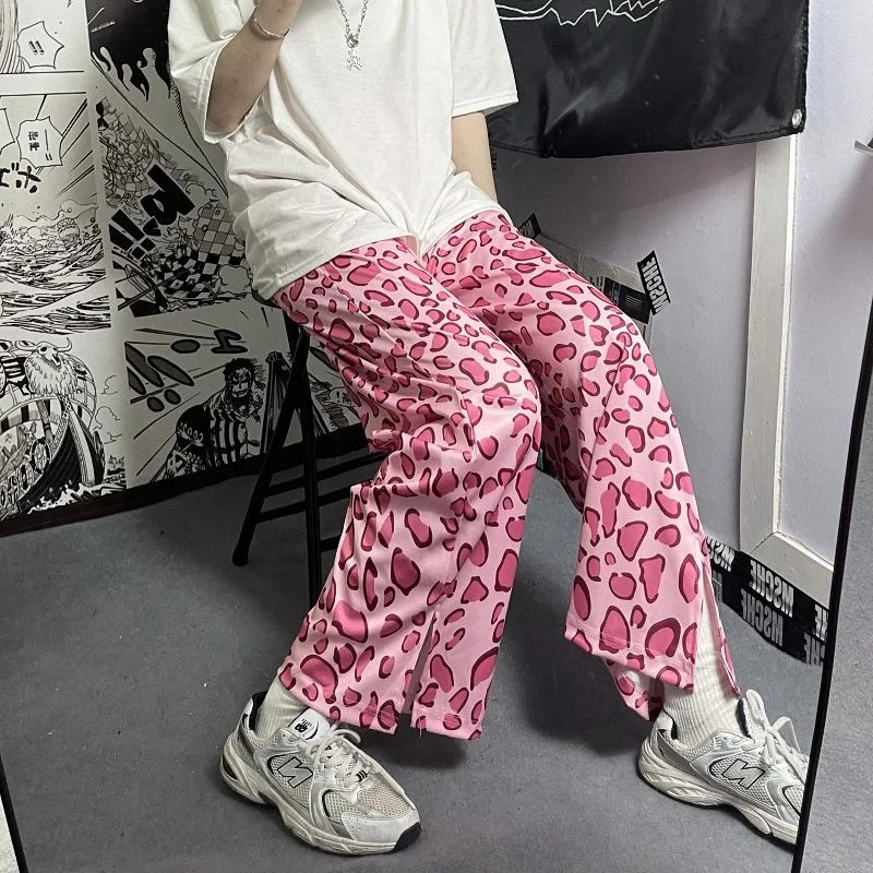 Women's pants Wide leg trousers summer street pink leopard print casual straight high waist slim tren y2k trouser suits harajuku
Women's pants Wide leg trousers summer street pink leopard print casual straight high waist slim tren y2k trouser suits harajuku