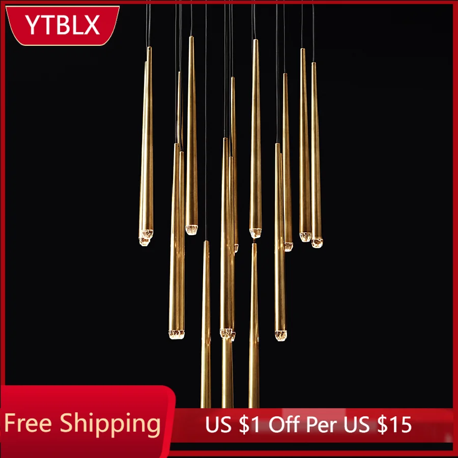 Postmodern Luxury Crystal LED Chandelier Nordic Golden Black Long Chandelier Stair Hanging Lamp Restaurant Ceiling Chandelier
Postmodern Luxury Crystal LED Chandelier Nordic Golden Black Long Chandelier Stair Hanging Lamp Restaurant Ceiling Chandelier
