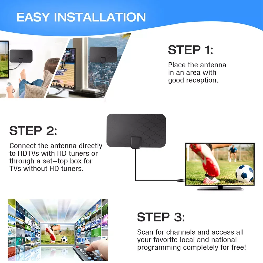 2022 Trend 3000 Miles 8K Digital DVB-T2 TV Antenna Indoor with amplifier Booster 1080P Aerial For Car antenna RV travel smart tv
2022 Trend 3000 Miles 8K Digital DVB-T2 TV Antenna Indoor with amplifier Booster 1080P Aerial For Car antenna RV travel smart tv
