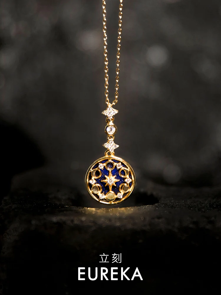 Moon 925 Sterling Silver Necklace for Women Design Collar Chain Crystal 18K Gold Black Pendant for Women's Single Pendant
Moon 925 Sterling Silver Necklace for Women Design Collar Chain Crystal 18K Gold Black Pendant for Women's Single Pendant