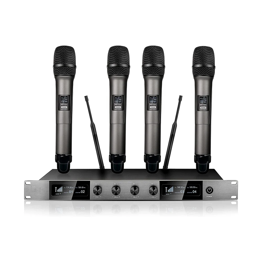 AOSHEN RU-4008 Беспроводная микрофонная система, 4-канальный UHF Ручной микрофон набор из 4 беспроводных микрофонов
AOSHEN RU-4008 Беспроводная микрофонная система, 4-канальный UHF Ручной микрофон набор из 4 беспроводных микрофонов