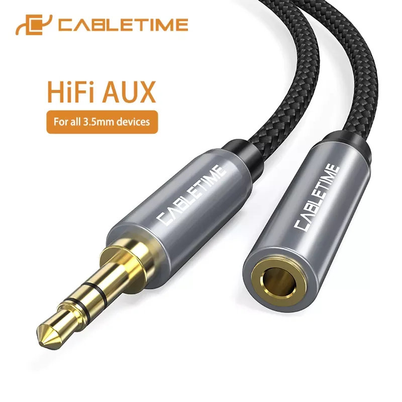 CABLETIME 3.5 mm Jack Headphone Upgrad Grey Audio Cable Aux Extension Cable M/F for Xiaomi Huawei P20 Amplifier C104
CABLETIME 3.5 mm Jack Headphone Upgrad Grey Audio Cable Aux Extension Cable M/F for Xiaomi Huawei P20 Amplifier C104