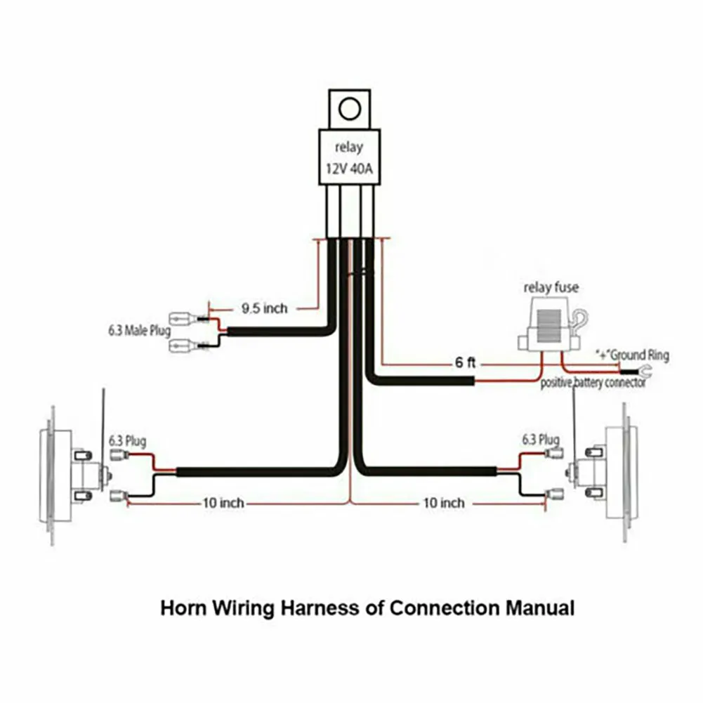 Motorcycle 12V Horn Relay Wiring Harness Kit For Grille Mount Electric Blast Horn Universal Horn Connecting Components
Motorcycle 12V Horn Relay Wiring Harness Kit For Grille Mount Electric Blast Horn Universal Horn Connecting Components