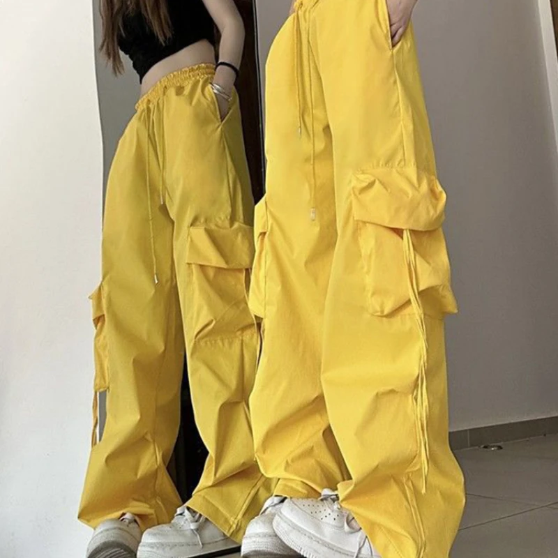 Pant Women Streetwear Hip Hop Loose Casual Trousers American High Waist Big Pockets Lace Up Fashion Lady Pants
Pant Women Streetwear Hip Hop Loose Casual Trousers American High Waist Big Pockets Lace Up Fashion Lady Pants