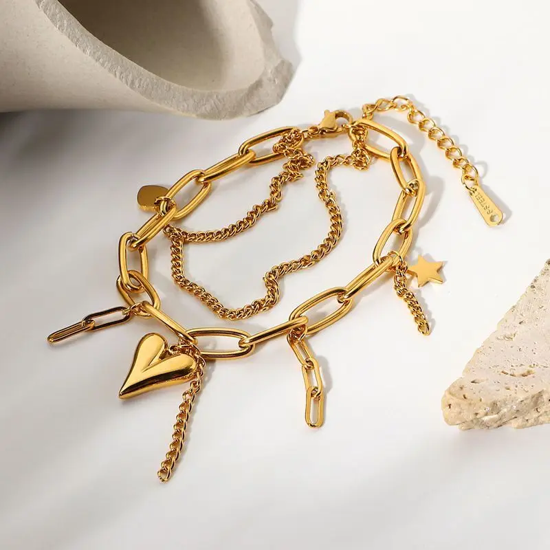 Double-layer Bracelet Fashion European And American Stainless Steel For Women Kpop Accessories Free Shipping Boho Jewelry 2022
Double-layer Bracelet Fashion European And American Stainless Steel For Women Kpop Accessories Free Shipping Boho Jewelry 2022