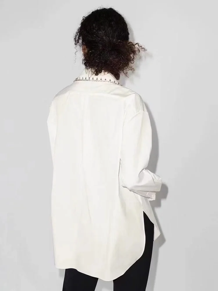 22 модные классические модные роскошные Дизайнерские летние новые тяжелые Промышленные сверкающие бриллиантовые длинные белые блузки с бо...
22 модные классические модные роскошные Дизайнерские летние новые тяжелые Промышленные сверкающие бриллиантовые длинные белые блузки с бо...