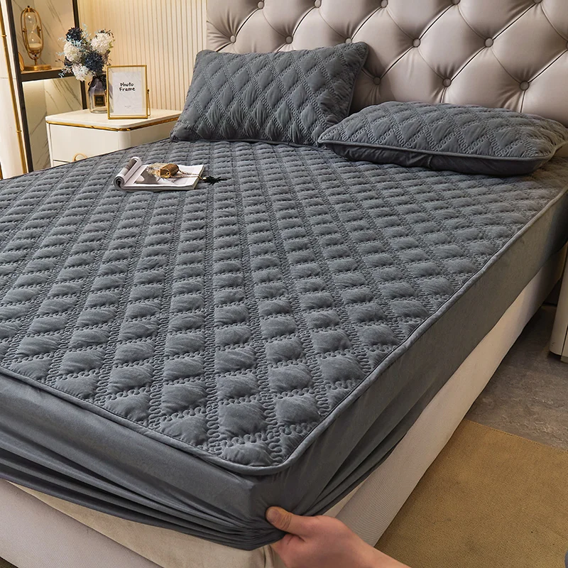 100% Long-Staple Cotton Quilted Thicken Mattress Cover with Elastic Band Fitted Sheets Mattress Protection Bedspread Breathable
100% Long-Staple Cotton Quilted Thicken Mattress Cover with Elastic Band Fitted Sheets Mattress Protection Bedspread Breathable