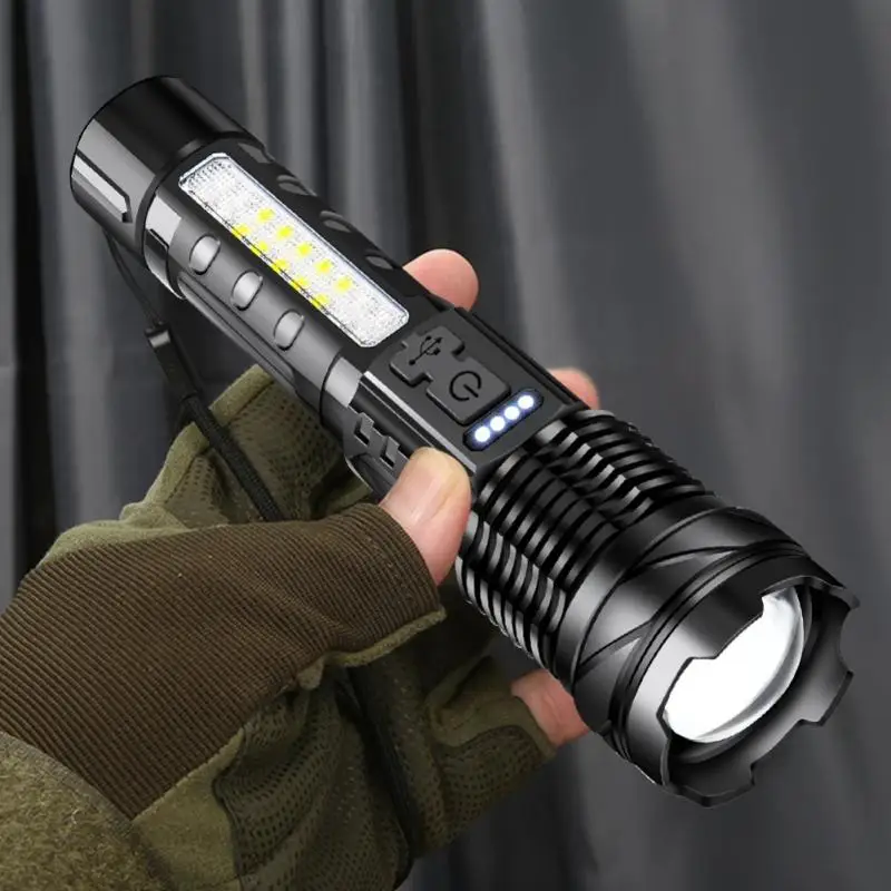 High Power Typ-c Rechargeable Flashlamp Waterproof Tactical Flashlight Long Endurance Mini Zoom Torch For Work Hunting Climbing
High Power Typ-c Rechargeable Flashlamp Waterproof Tactical Flashlight Long Endurance Mini Zoom Torch For Work Hunting Climbing