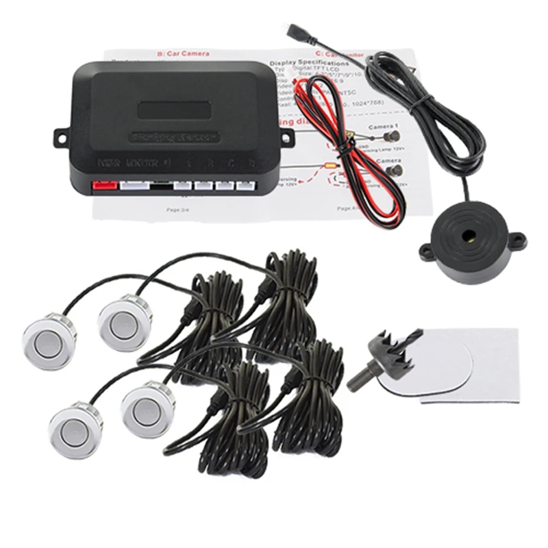 4 Sensors Buzzer Car Parking Sensor Kit Reverse Backup Sound Alert Indicator Probe System 12V
4 Sensors Buzzer Car Parking Sensor Kit Reverse Backup Sound Alert Indicator Probe System 12V