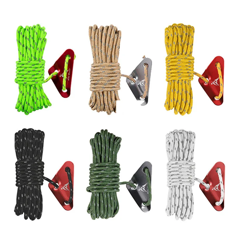 5M 4mm Tent Wind Rope Stopper Adjustable Reflective Tent Guy Line Parachute Cord Tarpaulin Fixing Rope for Outdoor Camping
5M 4mm Tent Wind Rope Stopper Adjustable Reflective Tent Guy Line Parachute Cord Tarpaulin Fixing Rope for Outdoor Camping