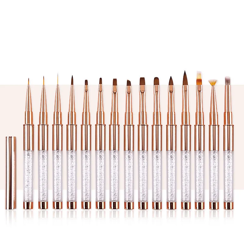 15Style Gradient Nail Brush Nails Liner Brush Carving Flat Round Head Nail Gel Painting Brushes Lines Liner Drawing Pen
15Style Gradient Nail Brush Nails Liner Brush Carving Flat Round Head Nail Gel Painting Brushes Lines Liner Drawing Pen