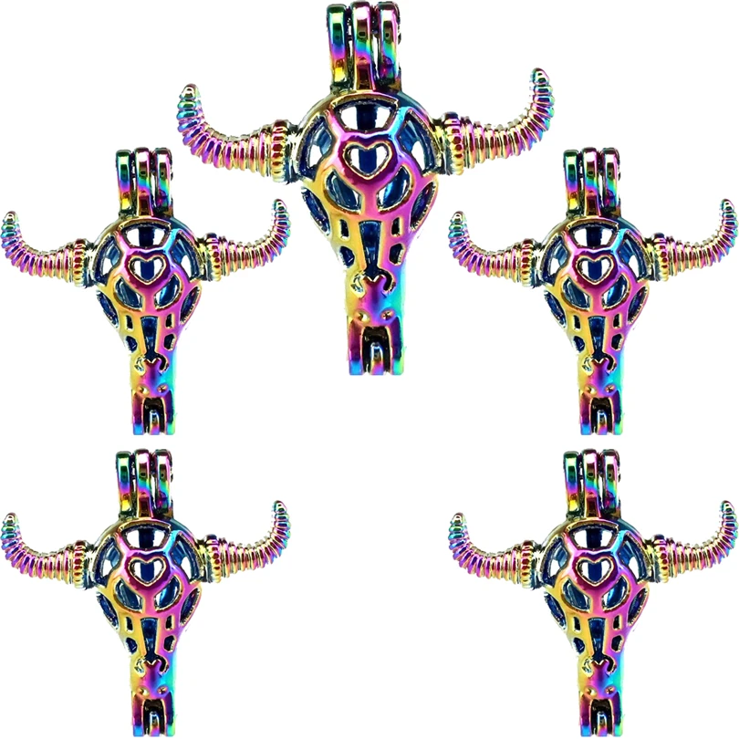 10PCS New Charms Bull Head Pearl Cage Locket Aromatherapy Diffuser Pendant Accessory For Gift Necklace Keychain Jewelry Making
10PCS New Charms Bull Head Pearl Cage Locket Aromatherapy Diffuser Pendant Accessory For Gift Necklace Keychain Jewelry Making