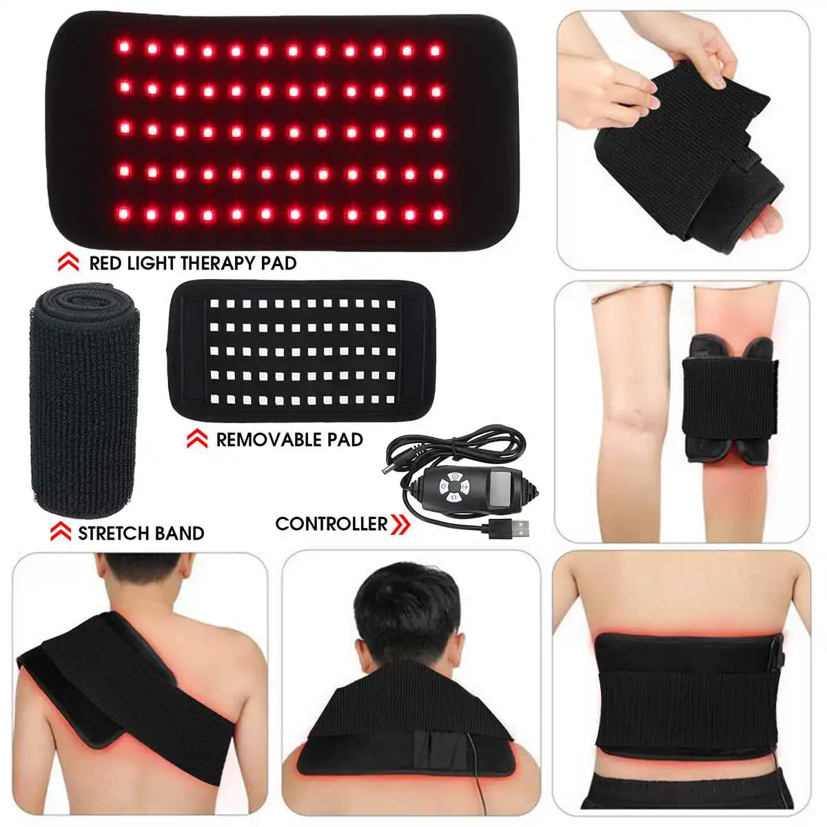 Infrared LED Light Therapy Belt 850nm / 660nm Near Infrared Recovery Muscle Pain Wound Repair Relief Shoulder Wrap USB Charging 
Infrared LED Light Therapy Belt 850nm / 660nm Near Infrared Recovery Muscle Pain Wound Repair Relief Shoulder Wrap USB Charging