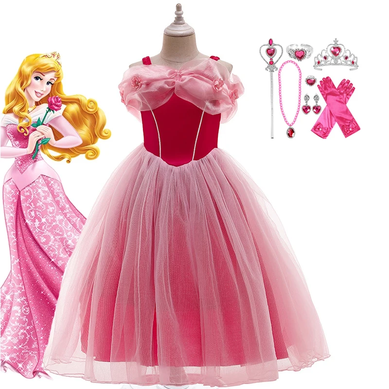 Girls Sleeping Beauty Dress Little Kids Aurora Ball Gown Children Fancy Party Prom Frocks Rose Red Off Shoudler Princess Costume
Girls Sleeping Beauty Dress Little Kids Aurora Ball Gown Children Fancy Party Prom Frocks Rose Red Off Shoudler Princess Costume