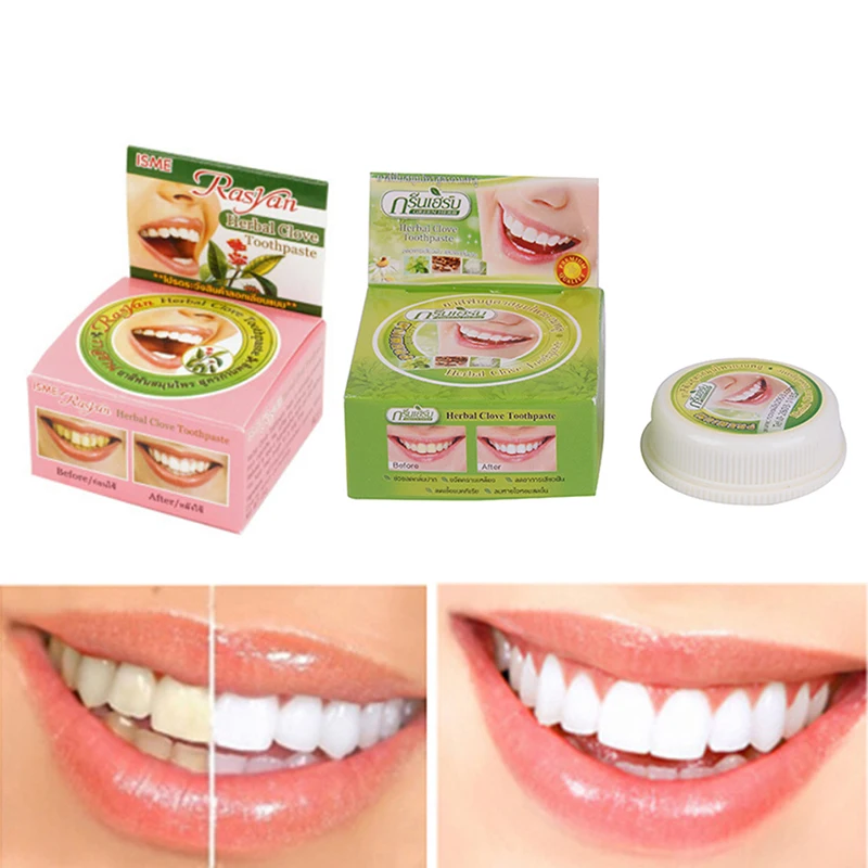 1Pc Natural Clove Thailand Toothpaste Tooth Whitening Antibacterial Allergic ooth Whitening Toothpaste Remove Stain
1Pc Natural Clove Thailand Toothpaste Tooth Whitening Antibacterial Allergic ooth Whitening Toothpaste Remove Stain