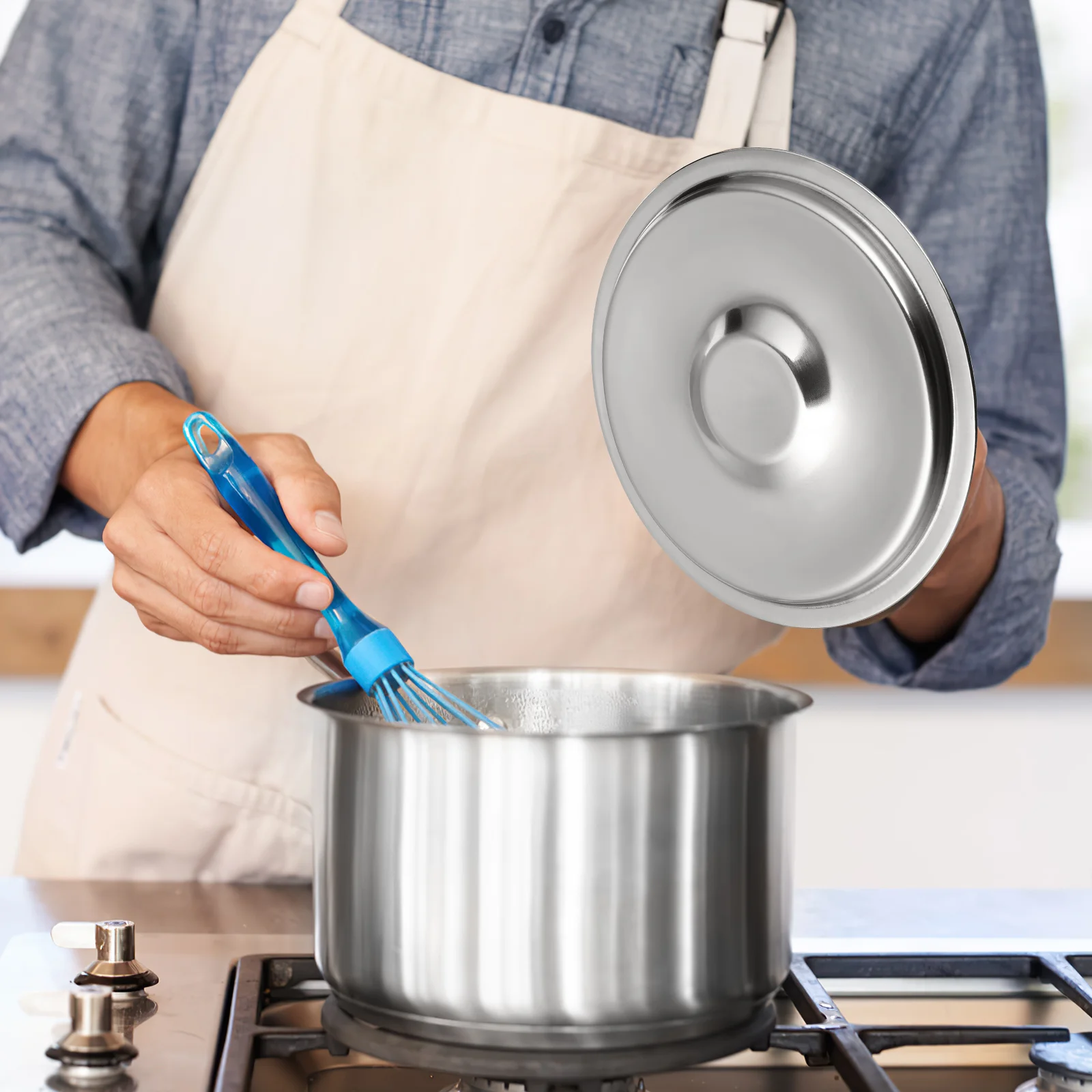 Stainless Steel Cylinder Head Saucepan Lid Lids Cooking Pot Covers Universal Pans
Stainless Steel Cylinder Head Saucepan Lid Lids Cooking Pot Covers Universal Pans