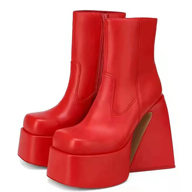 High Quality Women Pumps Sexy High Heels Thick Platform Black Red Dress Party Wedding Shoes Autumn Winter Short Boots Size 34-41
High Quality Women Pumps Sexy High Heels Thick Platform Black Red Dress Party Wedding Shoes Autumn Winter Short Boots Size 34-41