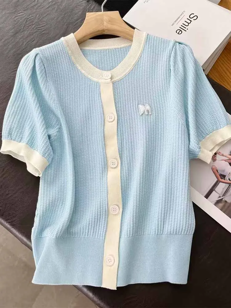 Women 2023 New Fashion embroidery decoration Button-up Casual Cardigan Tops Vintage O Neck Short Sleeve Female Shirts Chic Tops
Women 2023 New Fashion embroidery decoration Button-up Casual Cardigan Tops Vintage O Neck Short Sleeve Female Shirts Chic Tops