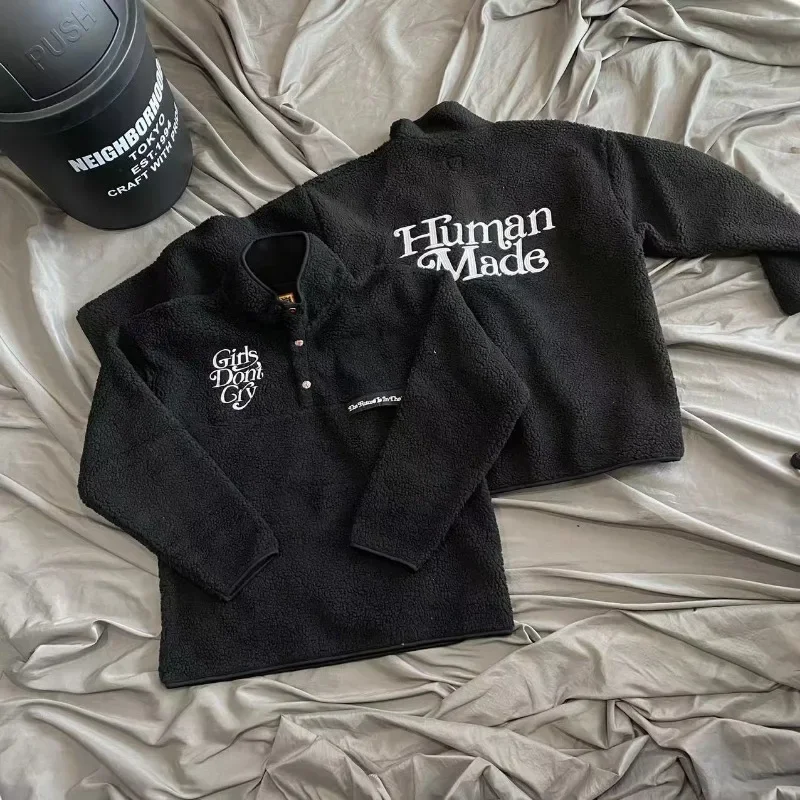 HUMAN MADE Embroidered Girls Don’t Cry Jacket Men Women 1:1 High Quality Black Lamb Velvet Oversized Jackets
HUMAN MADE Embroidered Girls Don’t Cry Jacket Men Women 1:1 High Quality Black Lamb Velvet Oversized Jackets