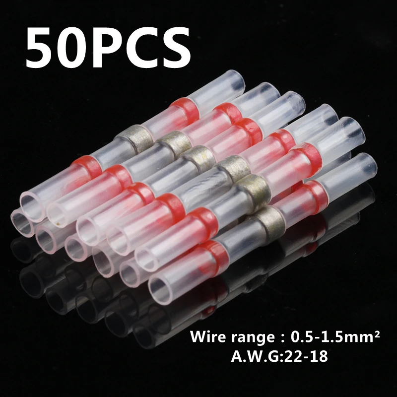 10/20/40/50PCS Solder Seal Wire Connector Heat Shrink Butt Tube Electrical Crimp Connectors Waterproof Cable Splice Terminal Kit
10/20/40/50PCS Solder Seal Wire Connector Heat Shrink Butt Tube Electrical Crimp Connectors Waterproof Cable Splice Terminal Kit