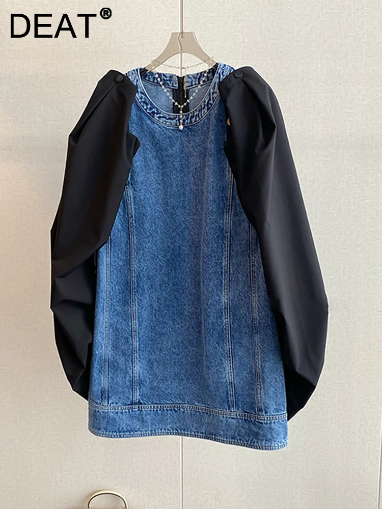 Женское джинсовое платье-трапеция DEAT, мини-платье с круглым вырезом и несколькими пуговицами, с длинным рукавом, модель 29L436 на осень, 2023
Женское джинсовое платье-трапеция DEAT, мини-платье с круглым вырезом и несколькими пуговицами, с длинным рукавом, модель 29L436 на осень, 2023