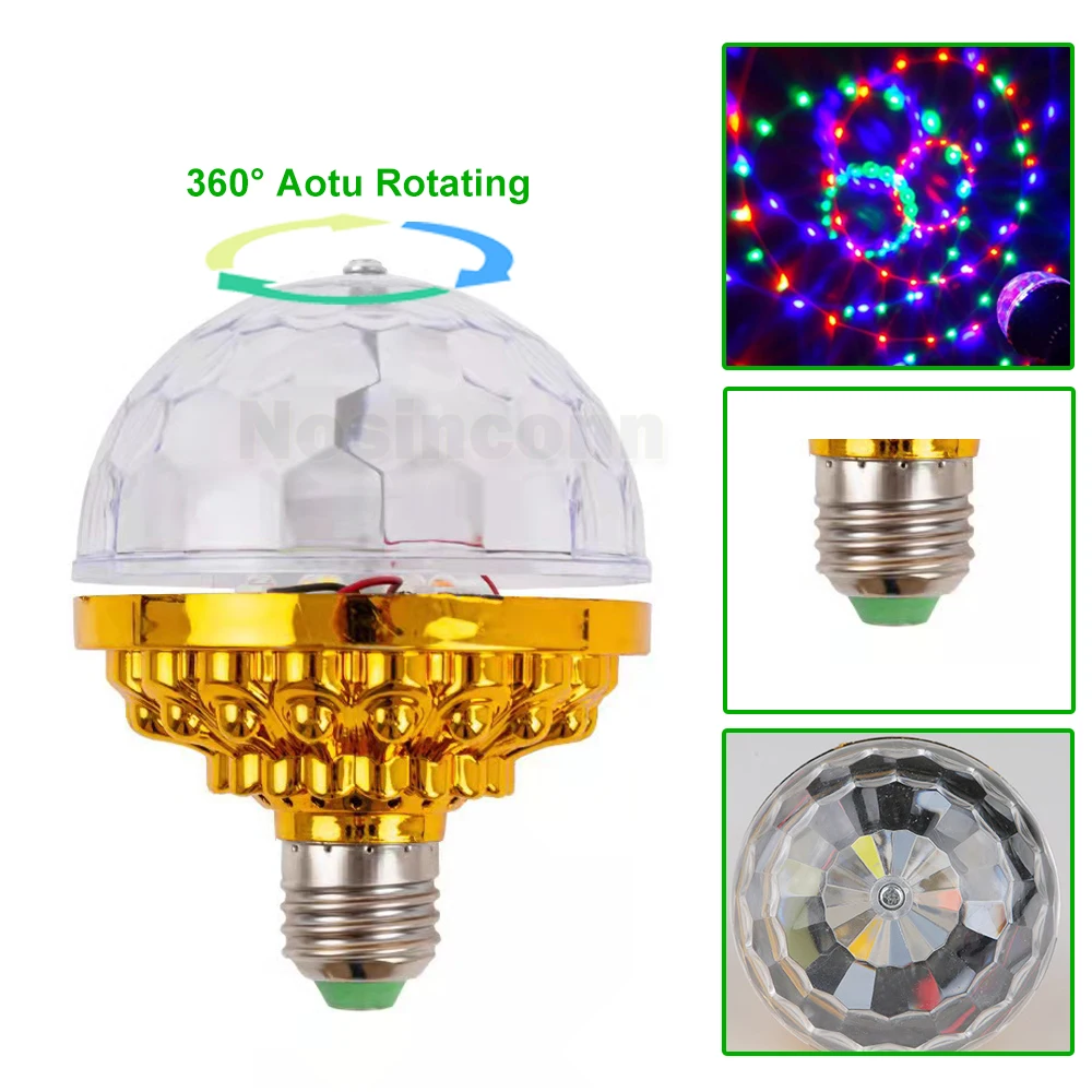 E27 6W Rotating Magical Ball Light RGB Projection Lamp Party DJ Disco Ball Light For Home Party KTV Bar Stage Wedding Lighting
E27 6W Rotating Magical Ball Light RGB Projection Lamp Party DJ Disco Ball Light For Home Party KTV Bar Stage Wedding Lighting
