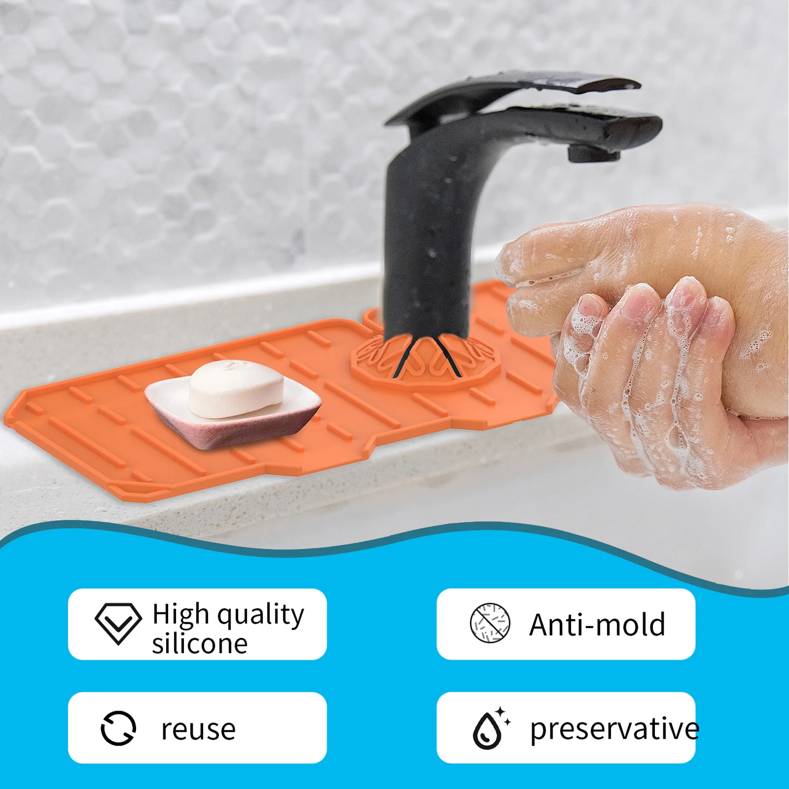 Коврик для смесителя, кухонный коврик для защиты от брызг, моющийся защитный коврик для столешницы, брызгозащищенный коврик, органайзер для... 
Коврик для смесителя, кухонный коврик для защиты от брызг, моющийся защитный коврик для столешницы, брызгозащищенный коврик, органайзер для...