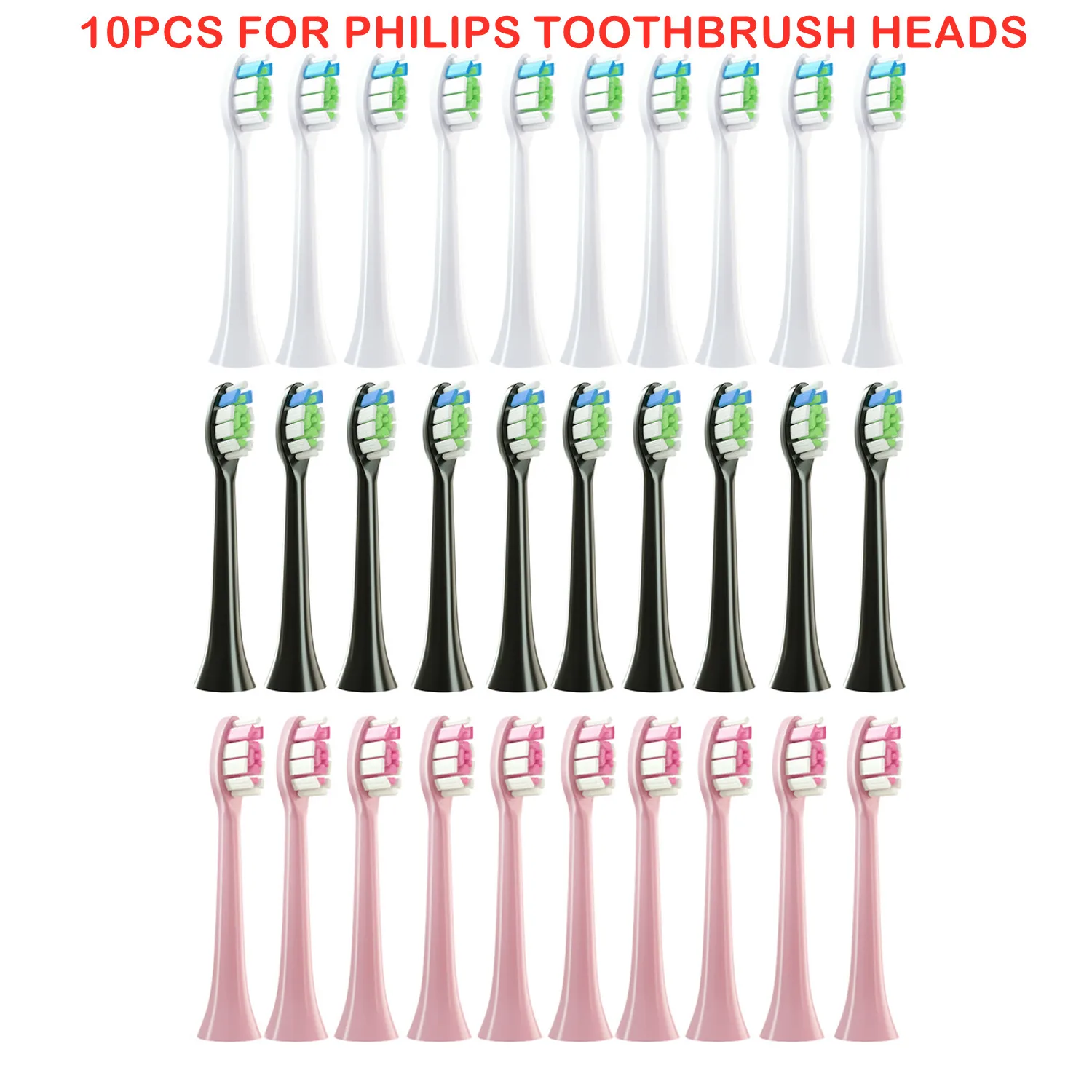 

10pcs DiamondClean Replacement Toothbrush Heads for Philips Sonicare HX6064 HX6014 HX6930 HX6730 HX6530 HX9023 HX9342