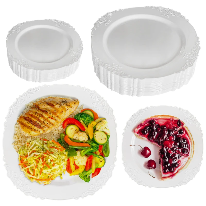 Camping 60pcs Disposable Plates for Party, 30 Pcs 10.25" and 30 Pcs 7 Sets", White Plates, Party Supplies, Dessert Plates or App
Camping 60pcs Disposable Plates for Party, 30 Pcs 10.25" and 30 Pcs 7 Sets", White Plates, Party Supplies, Dessert Plates or App