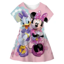 Disney Minnie Mouse Dress Baby Girls Cosplay Dresses Clothing Kids Lovely Fancy Frocks Costumes Party Carnival One Piece Skirts