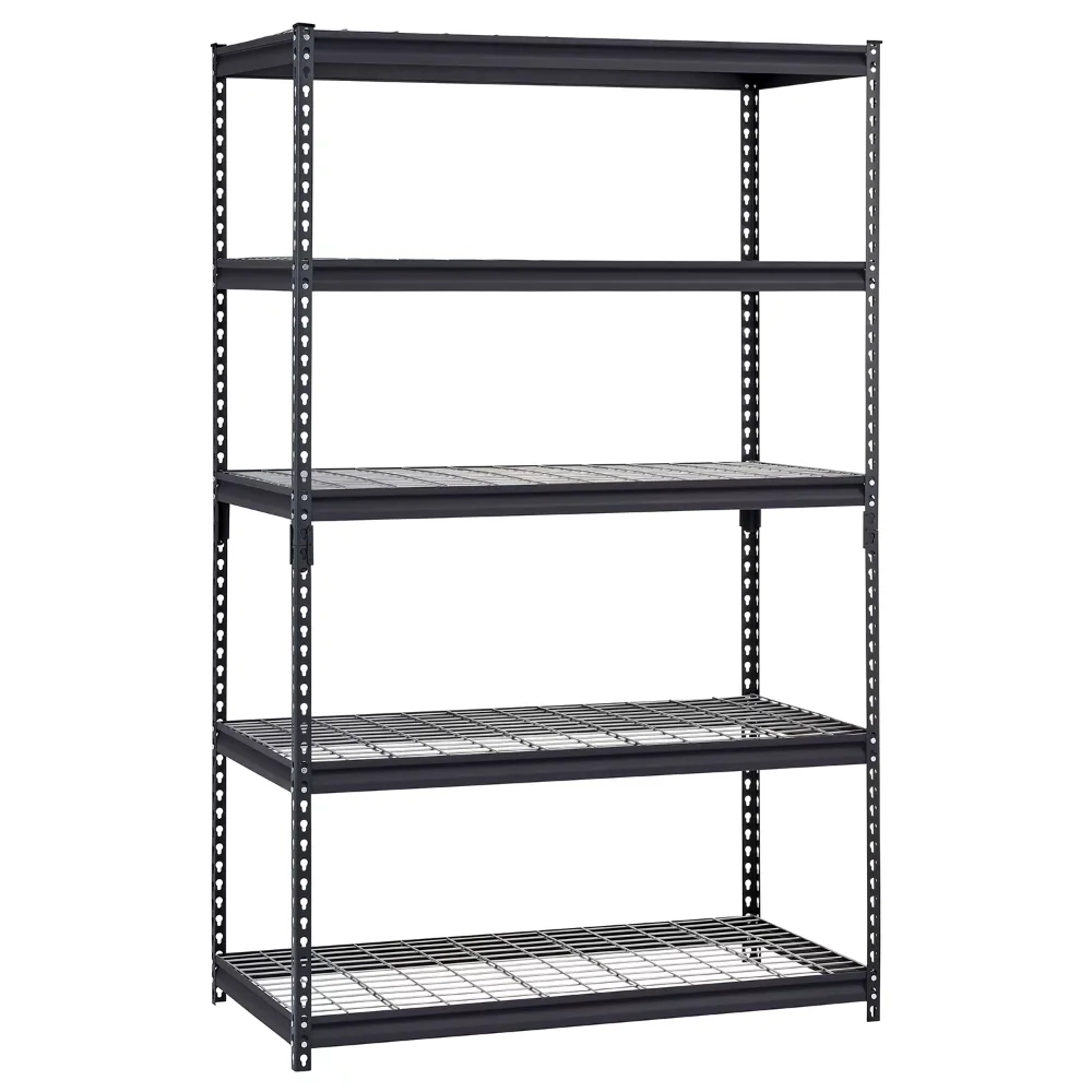 Heavy-Duty 48"W x 2 4"D x 72"H 5-Tier Steel Shelving, Black, 4000 lbs. Capacity
Heavy-Duty 48"W x 2 4"D x 72"H 5-Tier Steel Shelving, Black, 4000 lbs. Capacity