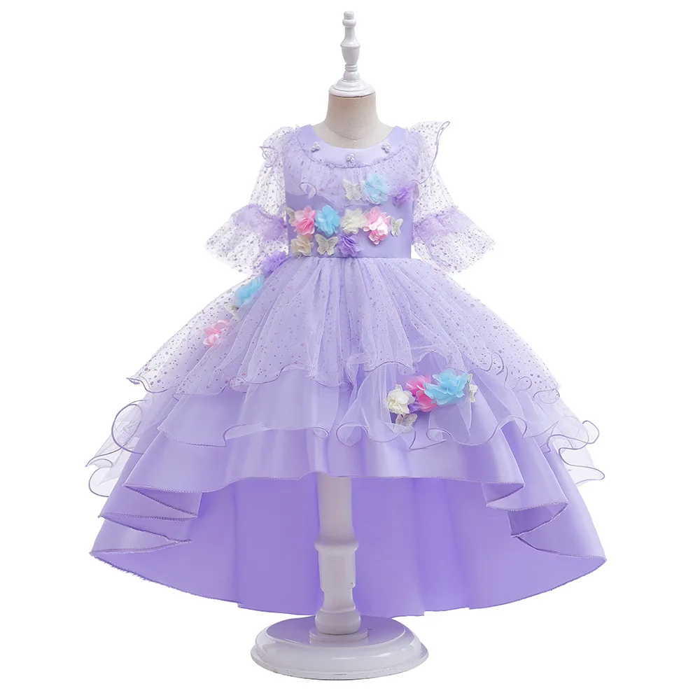 Princess Half Sleeves Flower Girl Dresses Elegant fluffy Cosply Purple Gown Kids Birthday First Communion Dresses
Princess Half Sleeves Flower Girl Dresses Elegant fluffy Cosply Purple Gown Kids Birthday First Communion Dresses
