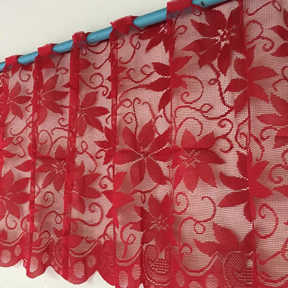 High Quality Christmas Red Curtain Lace Coffee Curtain Half Kitchen Blind 50*200cm Christmas Curtain
High Quality Christmas Red Curtain Lace Coffee Curtain Half Kitchen Blind 50*200cm Christmas Curtain