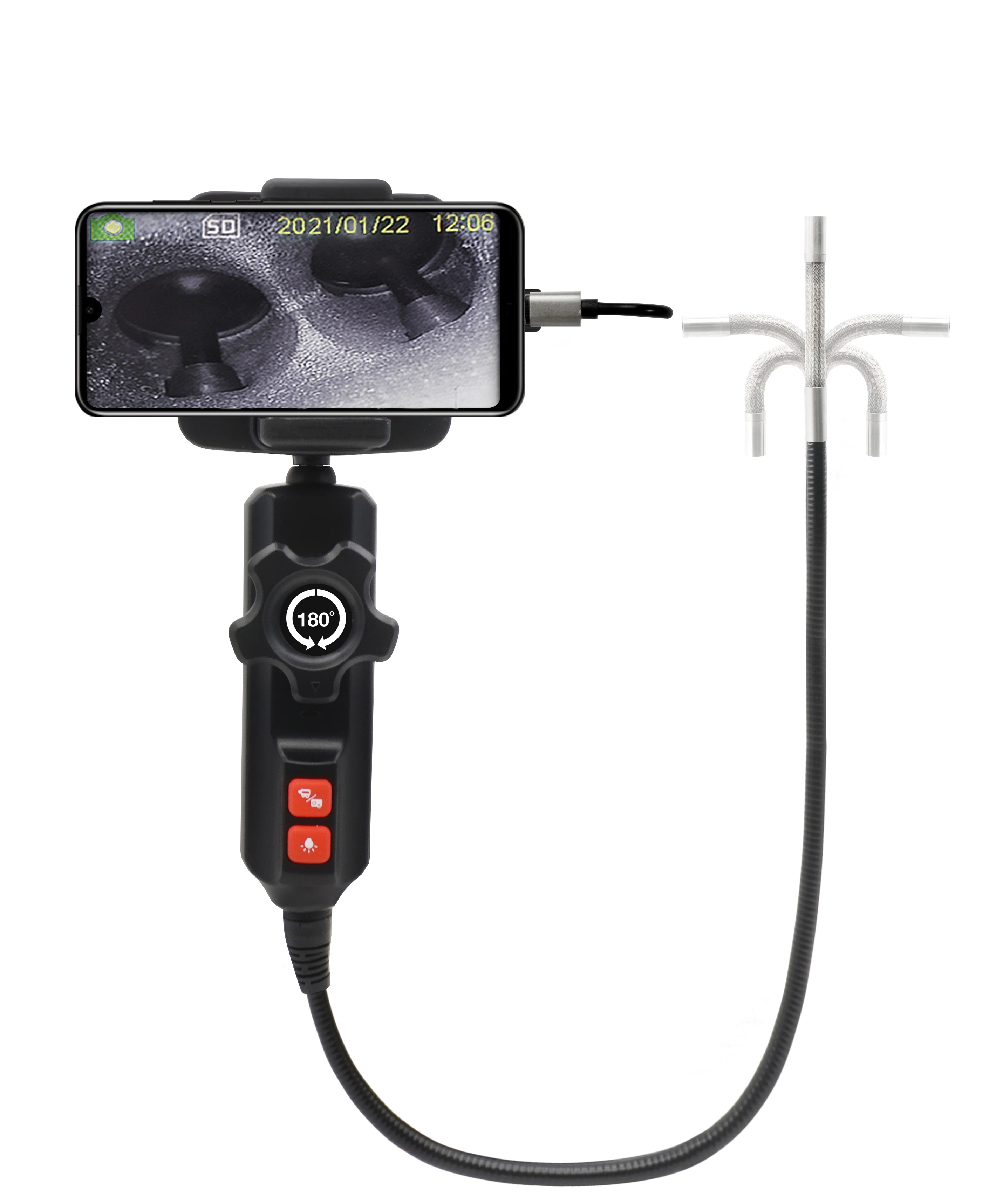 Full Function 6mm 8.5mm 360 Steering Industrial Endoscope 1080P Articulating Borescope for Car Sewer Inspection Carry Case
Full Function 6mm 8.5mm 360 Steering Industrial Endoscope 1080P Articulating Borescope for Car Sewer Inspection Carry Case