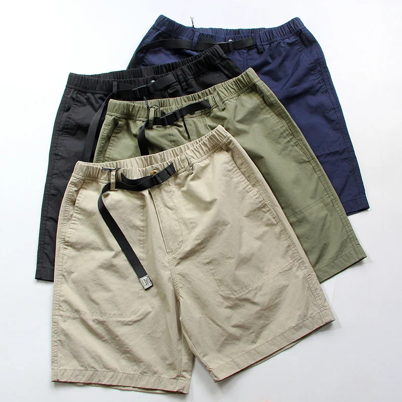 High quality Basic solid color buckle belt overalls short summer loose thin casual pants men
High quality Basic solid color buckle belt overalls short summer loose thin casual pants men