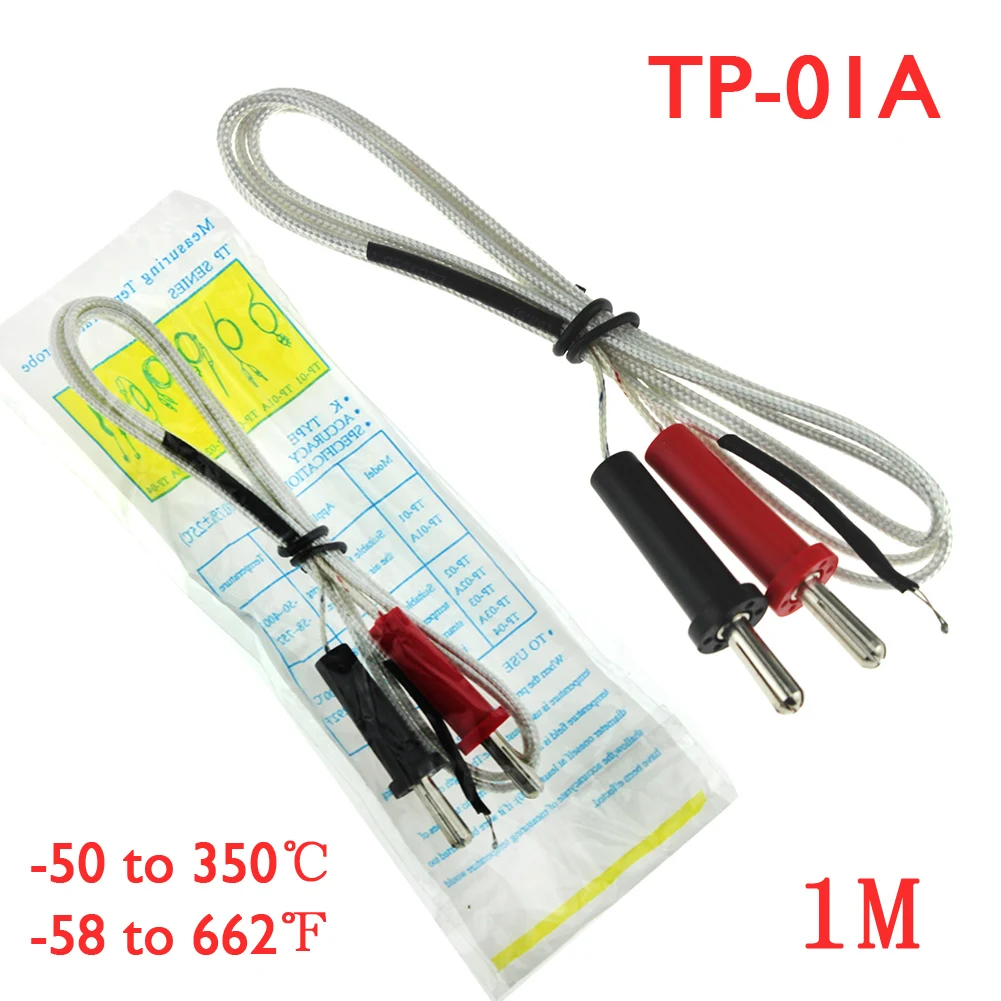 1/2/5pcs TP-01A K-type 100cm Length Wire Temperature Test Interface Thermocouple Sensor Probe Wire Probe for Digital Multi Meter 
1/2/5pcs TP-01A K-type 100cm Length Wire Temperature Test Interface Thermocouple Sensor Probe Wire Probe for Digital Multi Meter