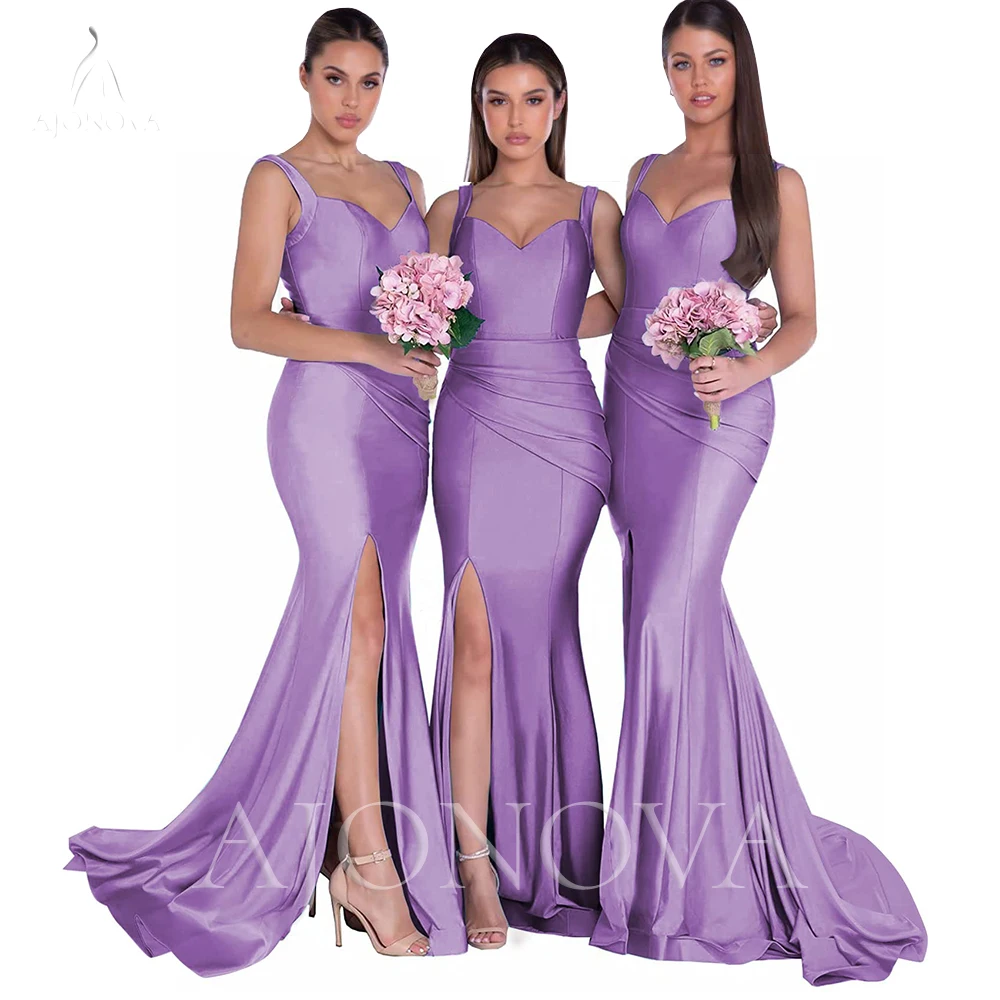 Lilac Satin Dress Bridesmaid Dresses for Bridesmaids Spaghetti Straps Long Party Dresses Woman for Weddings Side Split Robe
Lilac Satin Dress Bridesmaid Dresses for Bridesmaids Spaghetti Straps Long Party Dresses Woman for Weddings Side Split Robe