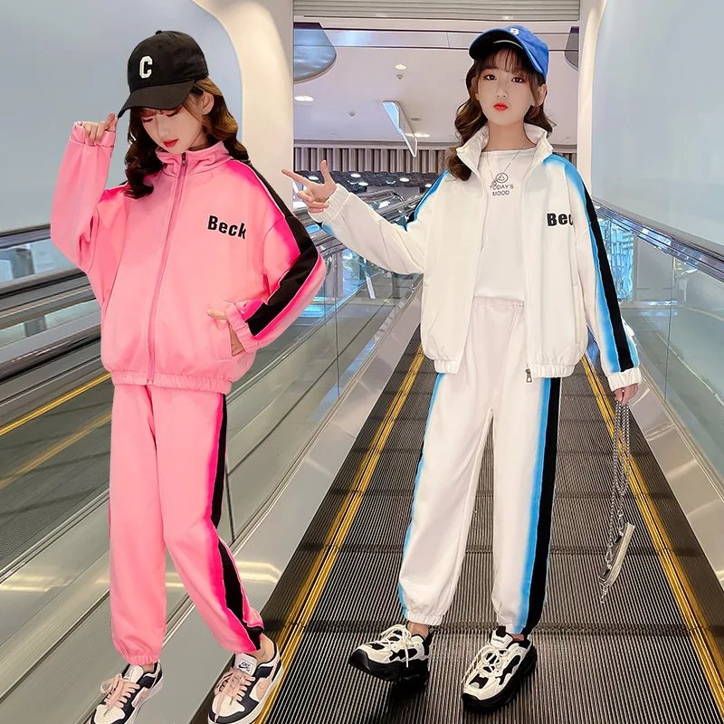 4-14Y Teenager Girl Sport Suit New Spring Long Sleeve Jacket & Pants Casual Pink Yellow Outfits Children Clothing Kids Tracksuit
4-14Y Teenager Girl Sport Suit New Spring Long Sleeve Jacket & Pants Casual Pink Yellow Outfits Children Clothing Kids Tracksuit