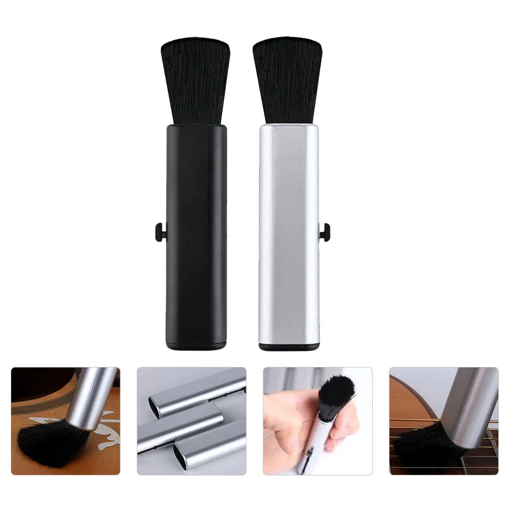 

2 Pcs Retractable Cleaning Brush Brushes Tools Piano Guitar Cleaners Abs Durable