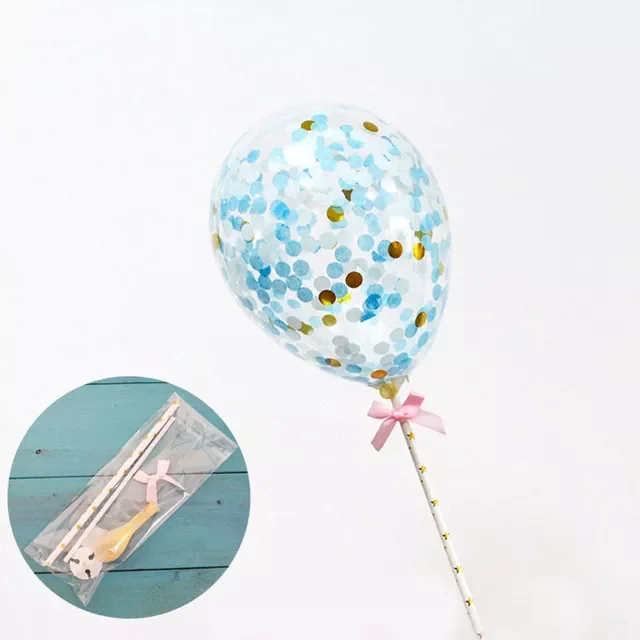 Set 5inch Confetti Balloon Cake Topper Decoration with Paper Straw Bow Baby Shower Favors Wedding Birthday Party Supplies
Set 5inch Confetti Balloon Cake Topper Decoration with Paper Straw Bow Baby Shower Favors Wedding Birthday Party Supplies